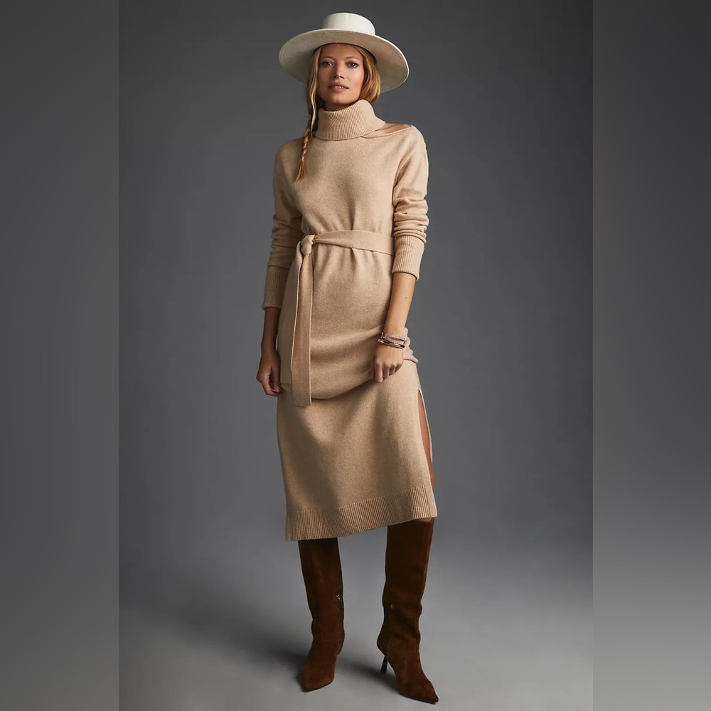 Paige Raundi Cold Shoulder Sweater Dress